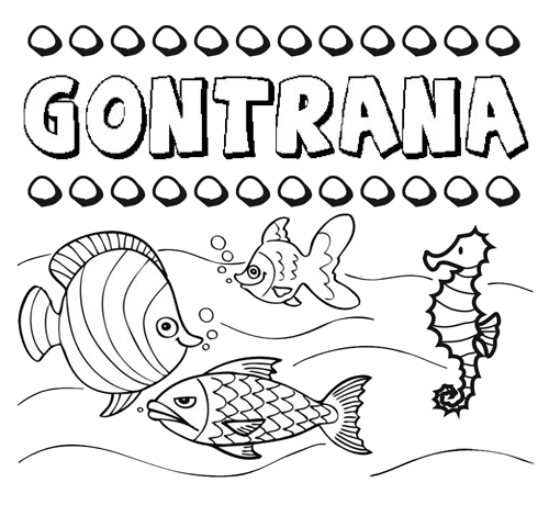 Desenhos do nome Gontrana para imprimir e colorir com as crianças
