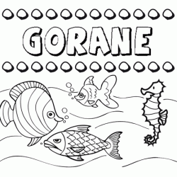 Desenhos do nome Gorane para imprimir e colorir com as crianças