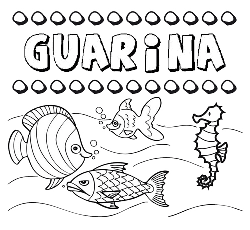 Desenhos do nome Guarina para imprimir e colorir com as crianças