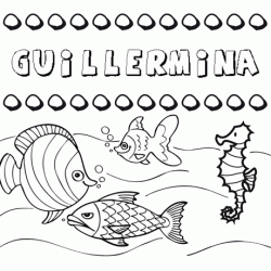 Desenhos do nome Guillermina para imprimir e colorir com as crianças