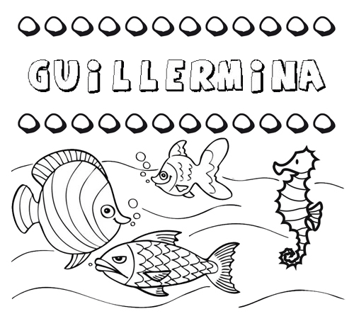 Desenhos do nome Guillermina para imprimir e colorir com as crianças