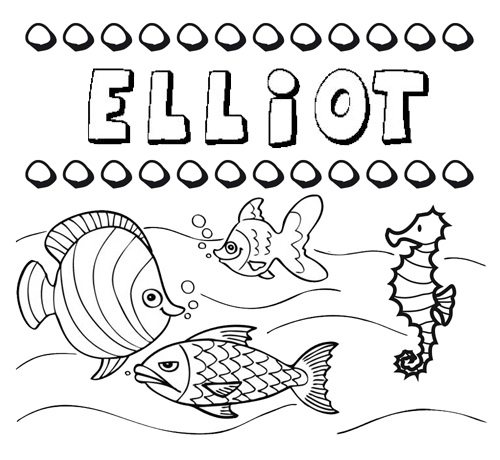 Desenhos do nome Elliot para imprimir e colorir com as crianças