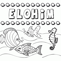 Desenhos do nome Elohim para imprimir e colorir com as crianças