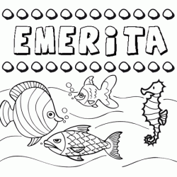 Desenhos do nome Emerita para imprimir e colorir com as crianças