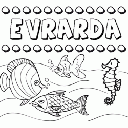 Desenhos do nome Evrarda para imprimir e colorir com as crianças