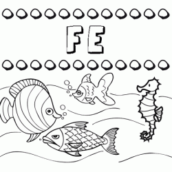 Desenhos do nome Fe para imprimir e colorir com as crianças