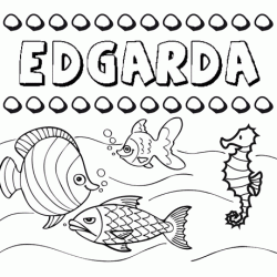 Desenhos do nome Edgarda para imprimir e colorir com as crianças