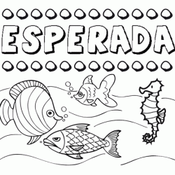 Desenhos do nome Esperada para imprimir e colorir com as crianças