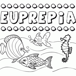 Desenhos do nome Euprepia para imprimir e colorir com as crianças