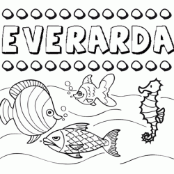 Desenhos do nome Everarda para imprimir e colorir com as crianças