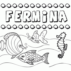 Desenhos do nome Fermína para imprimir e colorir com as crianças