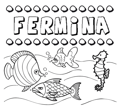 Desenhos do nome Fermína para imprimir e colorir com as crianças