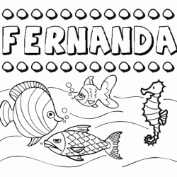 Desenhos do nome Fernanda para imprimir e colorir com as crianças
