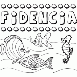 Desenhos do nome Fidencia para imprimir e colorir com as crianças