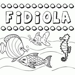 Desenhos do nome Fidiola para imprimir e colorir com as crianças