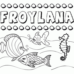 Desenhos do nome Froylana para imprimir e colorir com as crianças