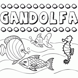 Desenhos do nome Gandolfa para imprimir e colorir com as crianças