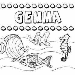 Desenhos do nome Gemma para imprimir e colorir com as crianças
