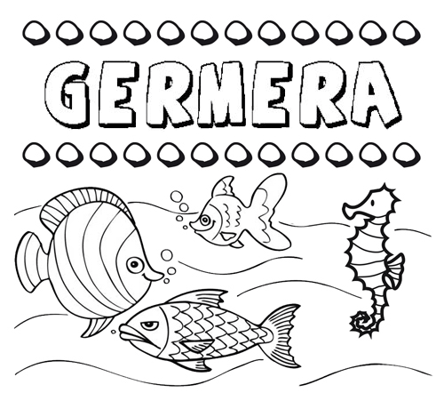 Desenhos do nome Germera para imprimir e colorir com as crianças