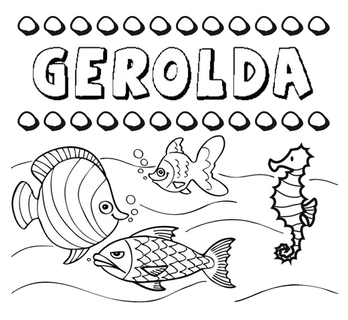 Desenhos do nome Gerolda para imprimir e colorir com as crianças