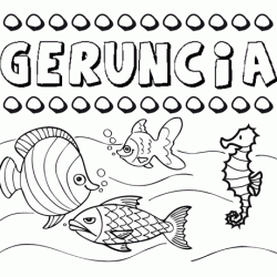 Desenhos do nome Geruncia para imprimir e colorir com as crianças