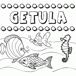 Desenhos do nome Gétula para imprimir e colorir com as crianças