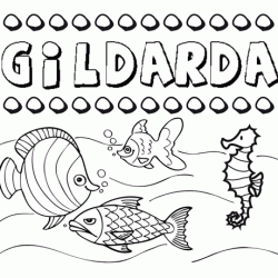 Desenhos do nome Gildarda para imprimir e colorir com as crianças