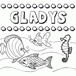 Desenhos do nome Gladys para imprimir e colorir com as crianças