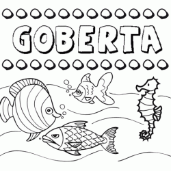 Desenhos do nome Goberta para imprimir e colorir com as crianças