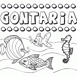 Desenhos do nome Gontaria para imprimir e colorir com as crianças