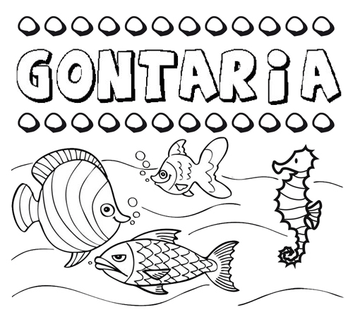 Desenhos do nome Gontaria para imprimir e colorir com as crianças
