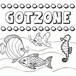 Desenhos do nome Gotzone para imprimir e colorir com as crianças