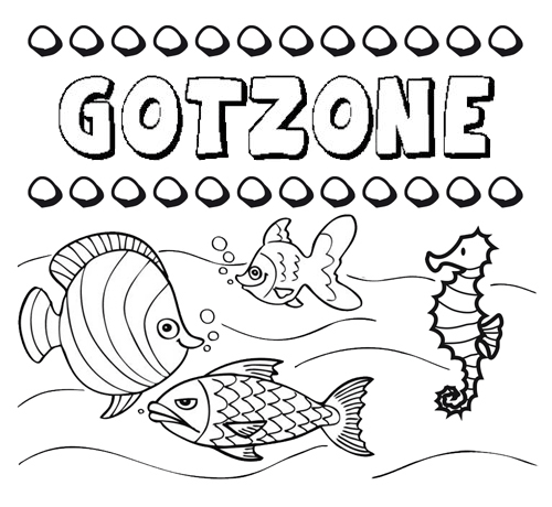 Desenhos do nome Gotzone para imprimir e colorir com as crianças