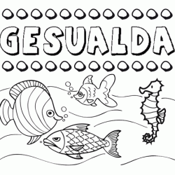 Desenhos do nome Gesualda para imprimir e colorir com as crianças