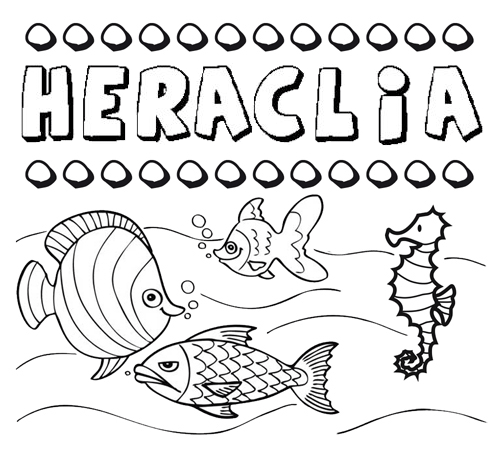 Desenhos do nome Heraclia para imprimir e colorir com as crianças