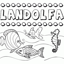 Desenhos do nome Landolfa para imprimir e colorir com as crianças