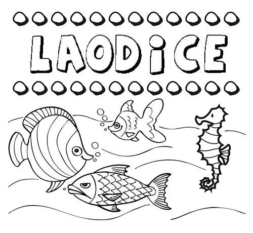 Desenhos do nome Laodice para imprimir e colorir com as crianças