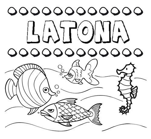 Desenhos do nome Latona para imprimir e colorir com as crianças