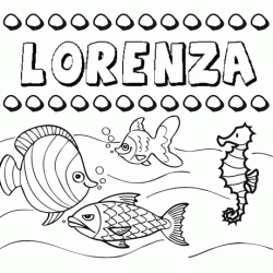 Desenhos do nome Lorenza para imprimir e colorir com as crianças