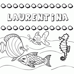 Desenhos do nome Laurentina para imprimir e colorir com as crianças