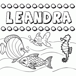 Desenhos do nome Leandra para imprimir e colorir com as crianças