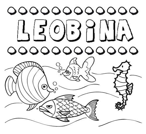 Desenhos do nome Leobina para imprimir e colorir com as crianças