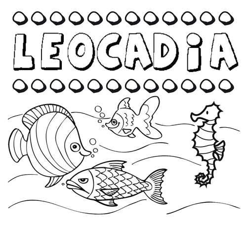 Desenhos do nome Leocadia para imprimir e colorir com as crianças