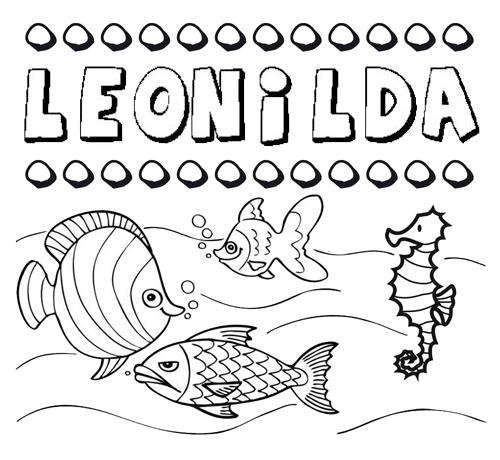 Desenhos do nome Leonilda para imprimir e colorir com as crianças