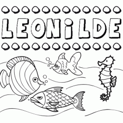 Desenhos do nome Leonilde para imprimir e colorir com as crianças