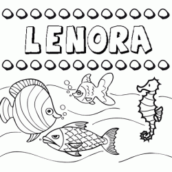 Desenhos do nome Lenora para imprimir e colorir com as crianças