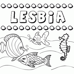 Desenhos do nome Lesbia para imprimir e colorir com as crianças