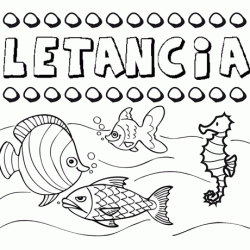 Desenhos do nome Letancia para imprimir e colorir com as crianças