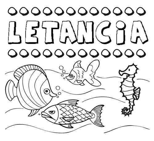 Desenhos do nome Letancia para imprimir e colorir com as crianças