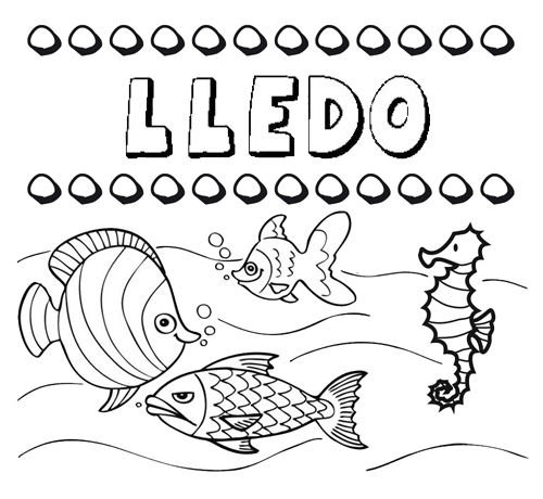 Desenhos do nome Lledó para imprimir e colorir com as crianças